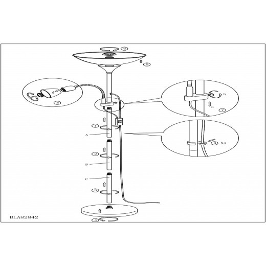 Торшер с подсветкой Eglo ПРОМО Up 2 82842