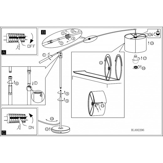 Торшер Eglo ПРОМО Nadina 92206
