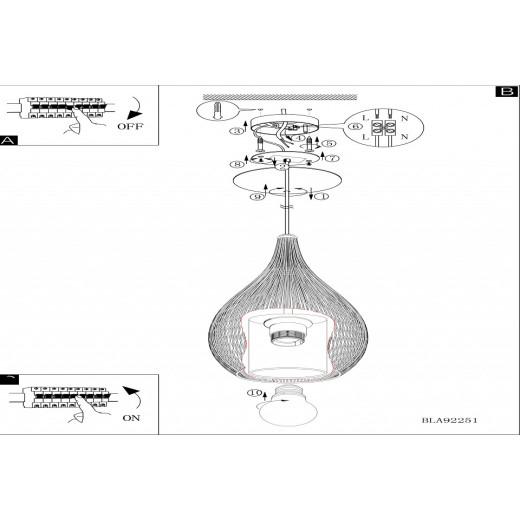 Подвесной светильник Eglo ПРОМО Razoni 92252