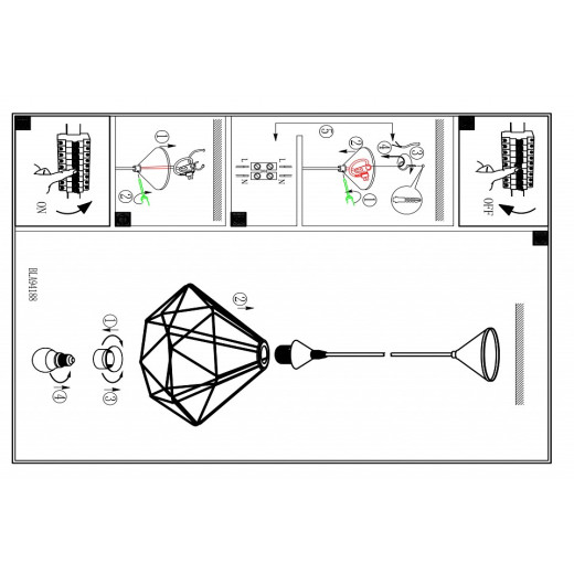 Подвесной светильник Eglo ПРОМО Tarbes 94194