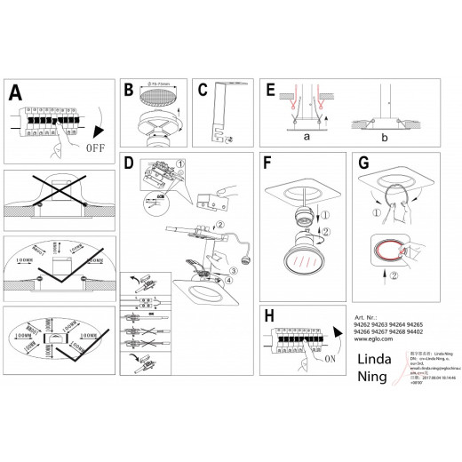 Встраиваемый светильник Eglo ПРОМО Peneto 94267