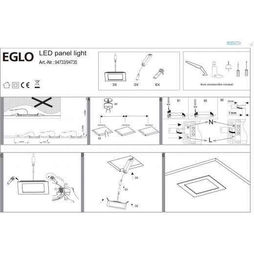Встраиваемый светильник Eglo ПРОМО Fueva 1 94733