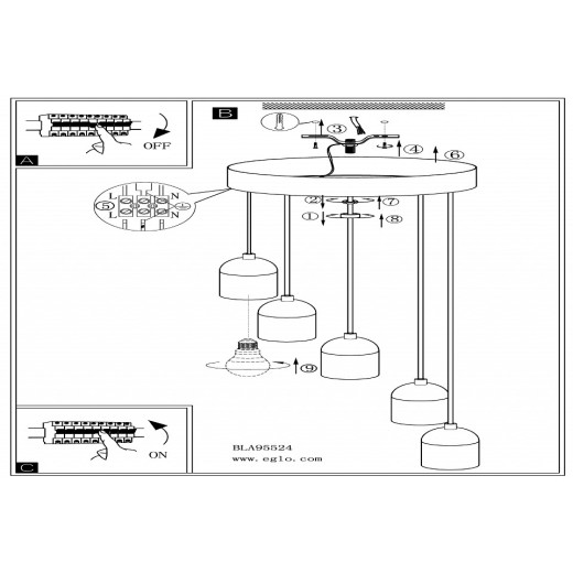 Подвесной светильник Eglo ПРОМО Silvares 95524
