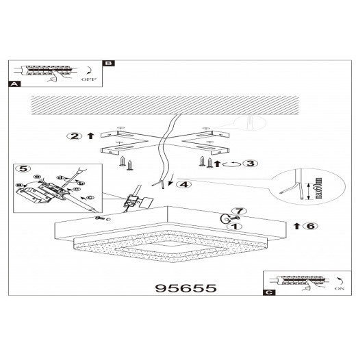 Накладной светильник Eglo ПРОМО Fradelo 95655