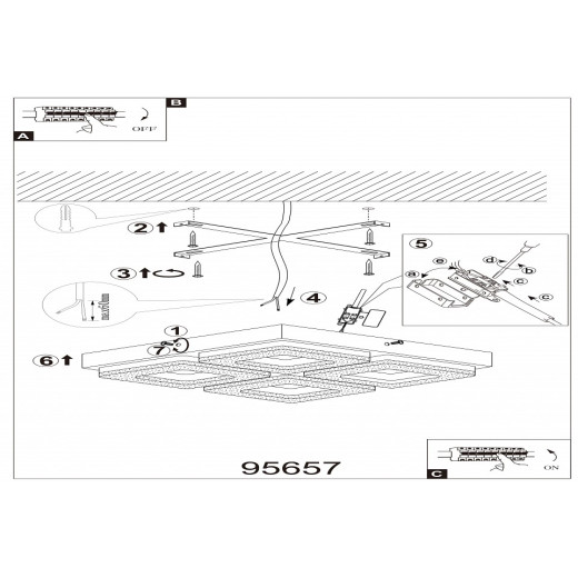 Накладной светильник Eglo ПРОМО Fradelo 95657