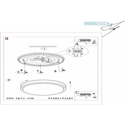 Накладной светильник Eglo ПРОМО Palermo 2 95682