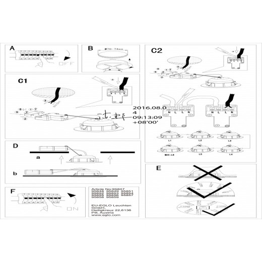 Встраиваемый светильник Eglo ПРОМО Pineda 95855