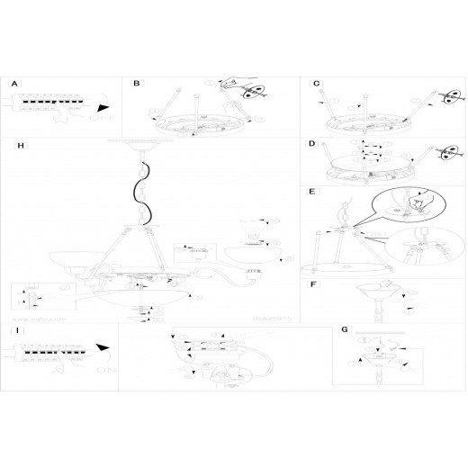 Подвесная люстра Eglo ПРОМО Savoy 1 95915