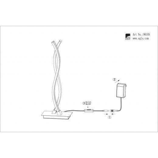 Настольная лампа декоративная Eglo ПРОМО Lasana 2 96105