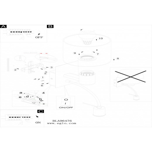 Бра с подсветкой Eglo ПРОМО Pasteri 96477