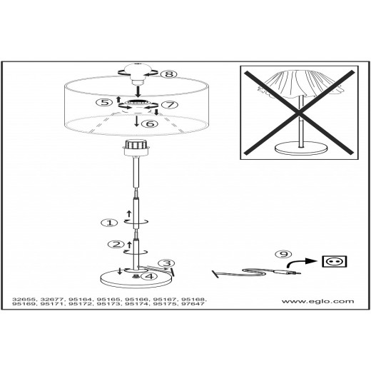 Торшер Eglo ПРОМО Viserbella 97647