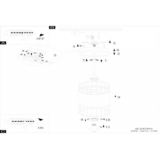 Подвесной светильник Eglo ПРОМО Norumbega 97954