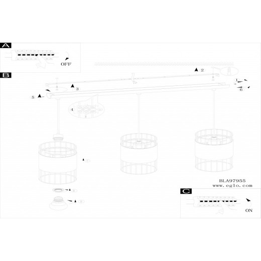 Подвесной светильник Eglo ПРОМО Norumbega 97955