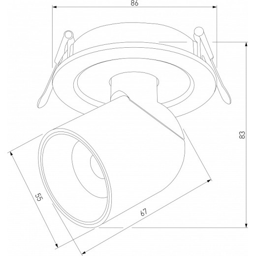 Встраиваемый светильник на штанге Elektrostandard Spot a065457