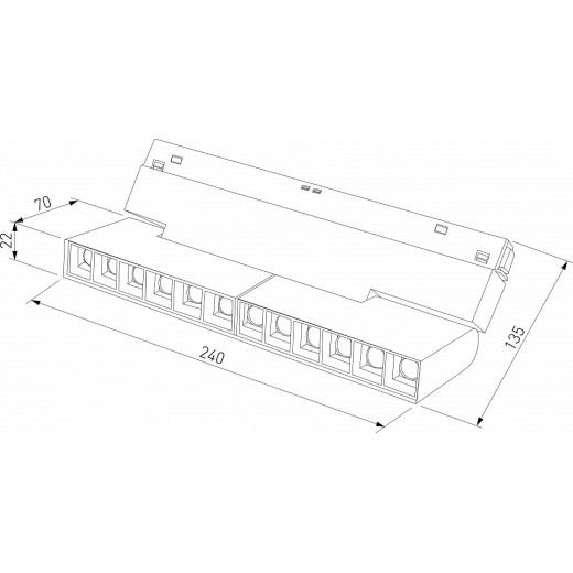 Накладной светильник Elektrostandard Slim Magnetic a066540
