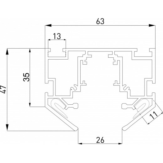 Трек встраиваемый Elektrostandard Slim Magnetic a067412