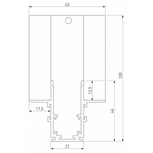 Соединитель угловой внутренний для треков встраиваемых Elektrostandard Slim Magnetic a067498