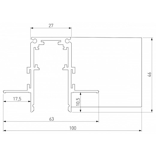 Соединитель угловой L-образный для треков встраиваемых Elektrostandard Slim Magnetic a067509