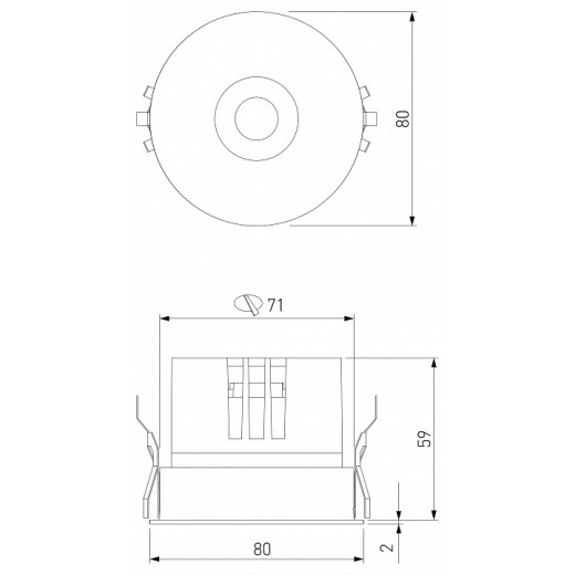 Встраиваемый светильник Elektrostandard Bliss a069409