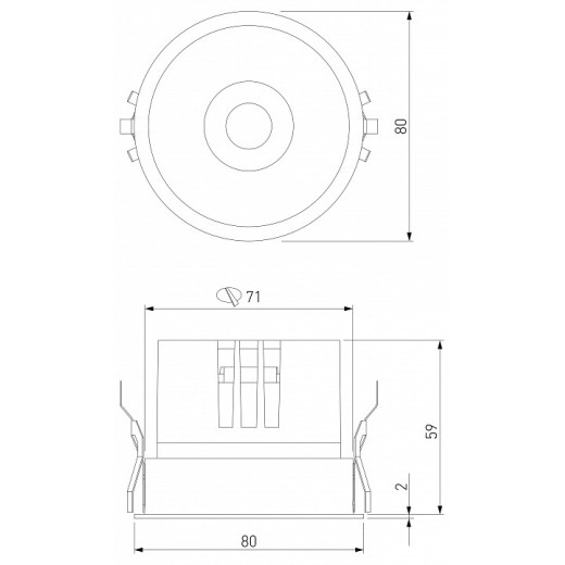 Встраиваемый светильник Elektrostandard Forte a069411