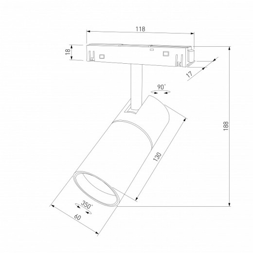Светильник на штанге Elektrostandard Slim Magnetic a069471