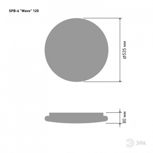 Накладной светильник Эра Классик SPB-6-120-RC Wave