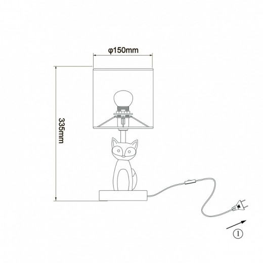 Настольная лампа декоративная Escada Animal 10166/L Fox