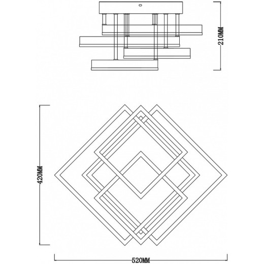 Потолочная люстра Escada Union 10229/4LED White