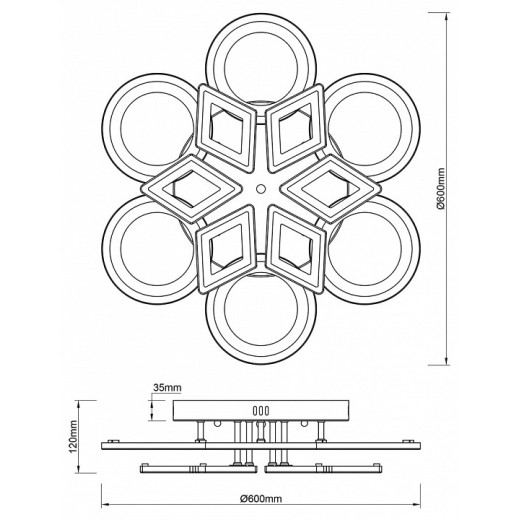 Потолочная люстра Escada Mosaic 10248/12LED