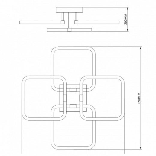 Потолочная люстра Escada Tube 10279/4LED