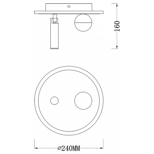 Накладной светильник Escada 20022LED 20022SMA/01LED SWH