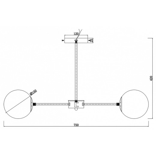 Люстра на штанге Escada ETHEREAL 2110/6P Nickel