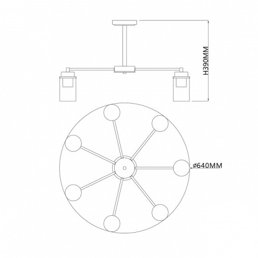 Люстра на штанге Escada Dinasty 2118/7P