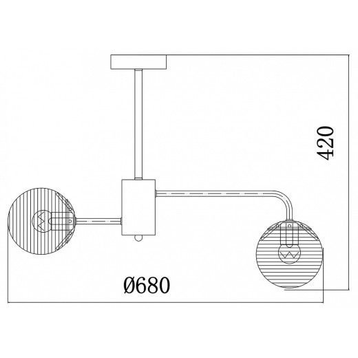 Люстра на штанге Escada Twilight 646/6P
