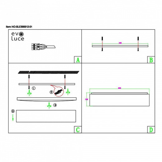 Накладной светильник EVOLUCE Brescia SLE300512-01