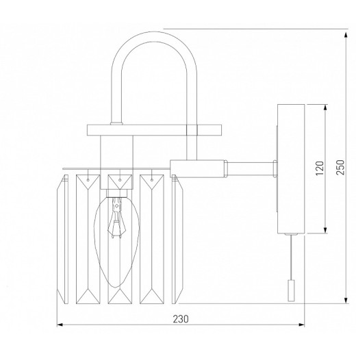 Бра Eurosvet Tenia 70090/1 графит