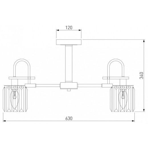 Люстра на штанге Eurosvet Tenia 70090/5 графит