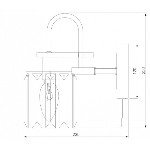 Бра Eurosvet Tenia 70090/1 черный