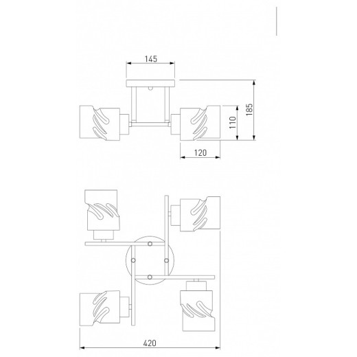 Потолочная люстра Eurosvet Hilari 30165/4 черный жемчуг