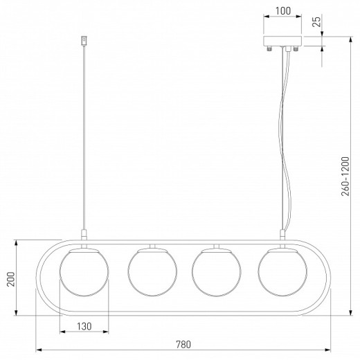 Подвесной светильник Eurosvet Ringo 50089/4 золото