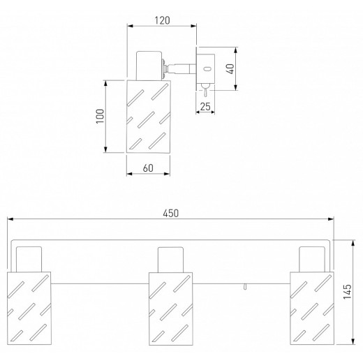 Бра Eurosvet Fente 20090/3 белый/хром