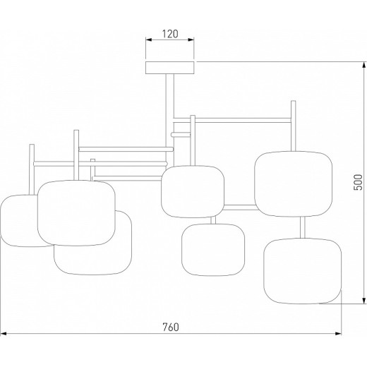 Люстра на штанге Eurosvet Jar 70128/7 золото
