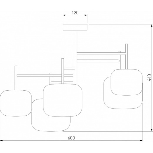 Люстра на штанге Eurosvet Jar 70128/5 хром