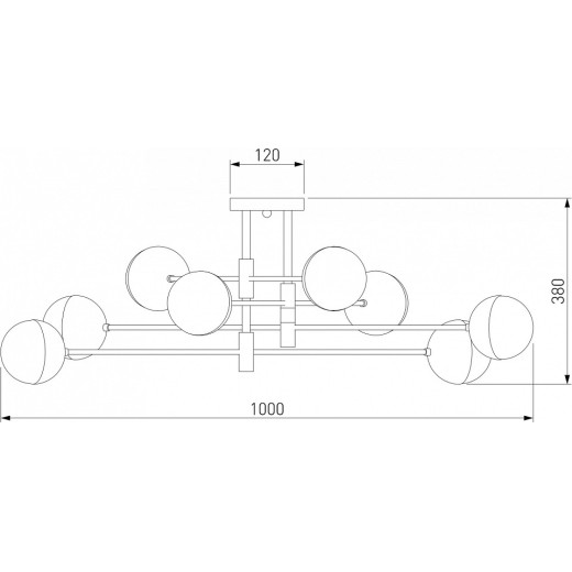 Потолочная люстра Eurosvet Nuvola 70129/8 латунь