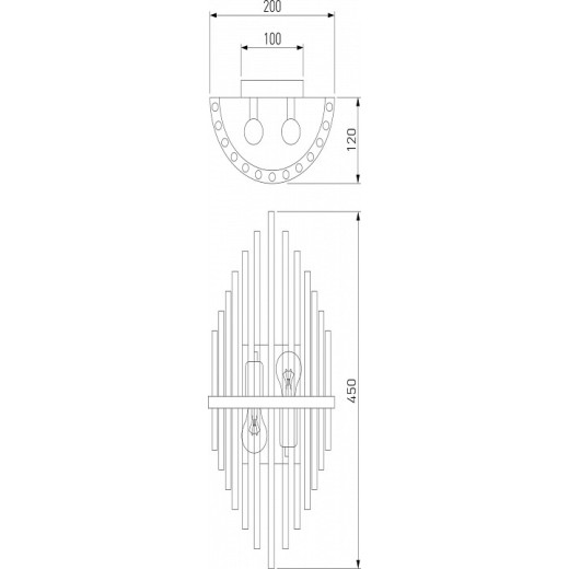 Накладной светильник Bogate's Allure 355/2 хром