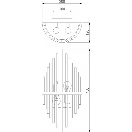 Накладной светильник Bogate's Allure 356/2 латунь