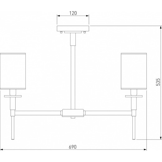Люстра на штанге Eurosvet Brielle 60132/6 латунь