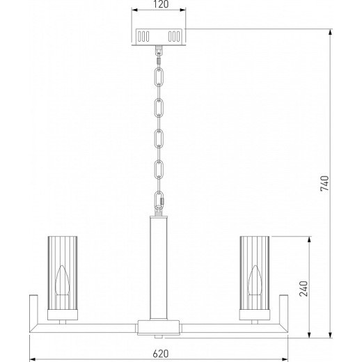 Подвесная люстра Eurosvet Arganie 60133/6 серебро