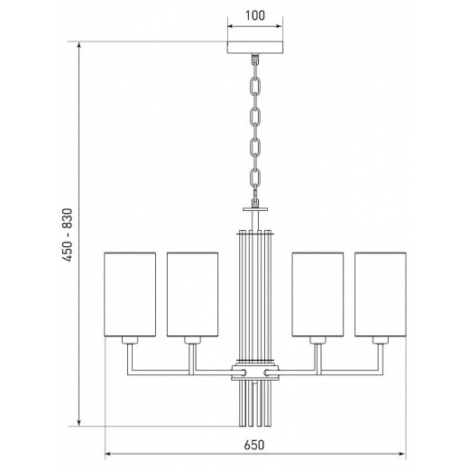 Подвесная люстра Eurosvet Soffio 60134/6 никель