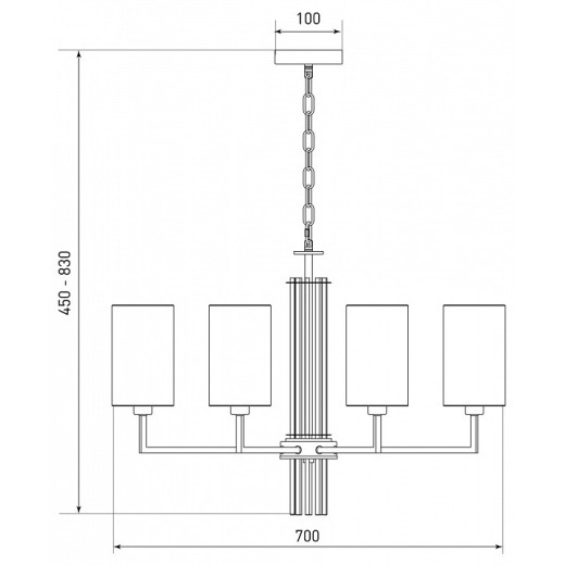 Подвесная люстра Eurosvet Soffio 60134/8 никель